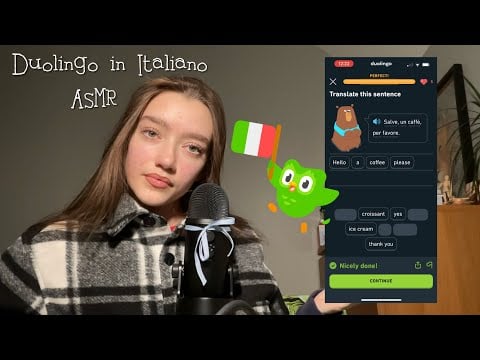 ASMR in Italiano su Duolingo | Duolingo in Italian | Clicky whispers