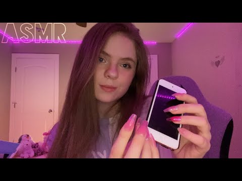 ASMR Nail on Nail Tapping + with tapping, Long nails