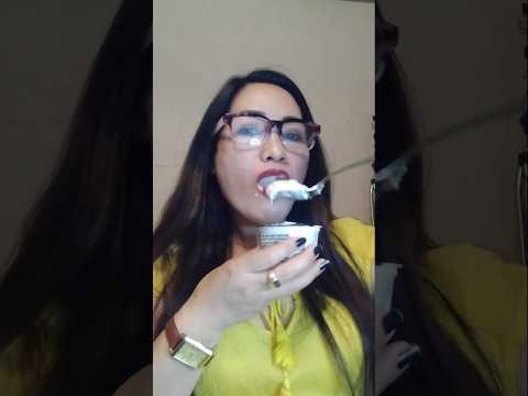 EATING FINEST YOGURT #food #everyone #shortsfeed #mukbang #yogurt