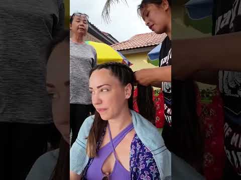 Visitando la isla de Phuket, Tailandia unas mujeres me hicieron unas trenzas #hair #hairstyle #short
