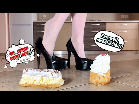 Pea's Heels vs. Enchanted Cake! Oddly Satisfying Food Crushing! ASMR