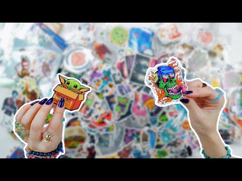 Organizing my Huge Sticker Collection *ASMR