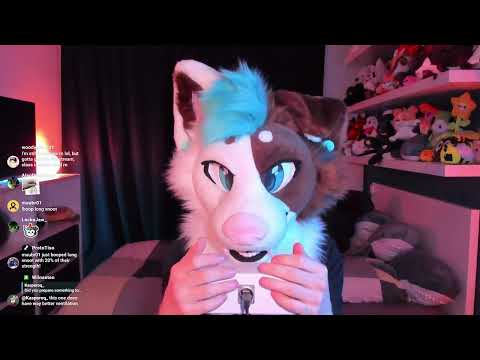Fursuit ASMR stream! (with a shitty webcam)