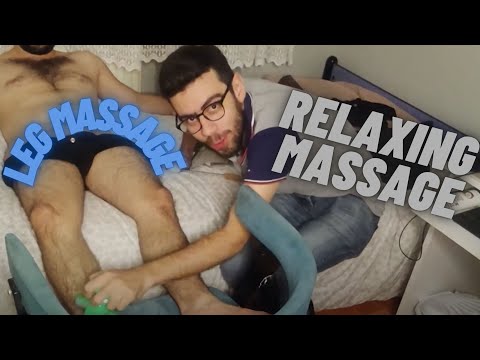 LEG AND FOOT MASSAGE RELAXING SLEEP MASSAGE ASMR BARBER #leg #foot #relax #sleep