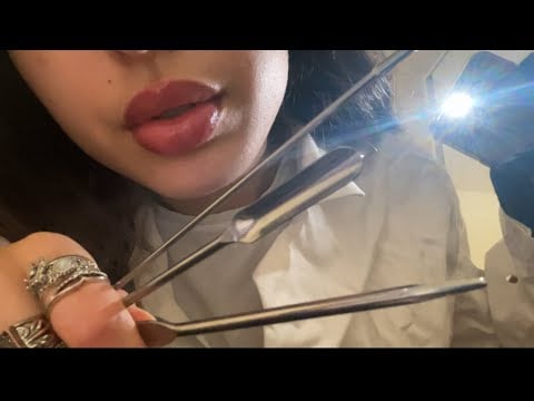 ASMR ear cleaning in 2 minutes | camera touching | 4 languages