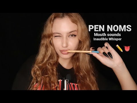 TÜRKÇE ASMR | PEN NOMS | MOUTH SOUNDS | AĞIZ SESLERİ VE ANLAŞILMAYAN FISILTI
