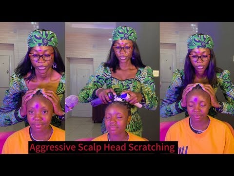 ASMR RELAXING SCALP HEAD MASSAGE VERY AGGRESSIVE SCALP OILING, EAR CLEANING & PICKING