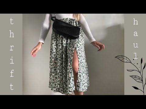 ASMR ✨ - try on thift haul | fabric scratching | leather jacket | belt tapping