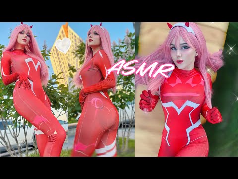 ASMR Scratching Fabric Zero Two Cosplay