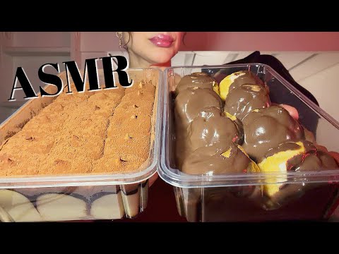 ASMR| EATING TIRAMISU & PROFiTEROLES 🍰 ~ Mukbang (deutsch/german)