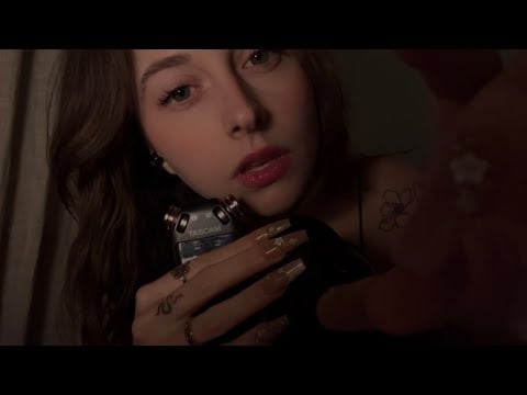 ASMR mouth sounds and mic scratches with LAYERED tascam biting for INSANE tingles