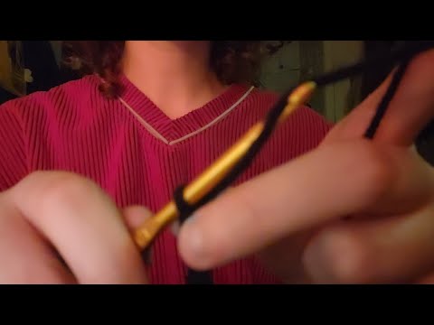 lofi asmr crocheting you (soft spoken, camera touching) 