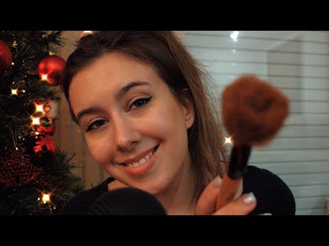 Greek ASMR | Doing Your Makeup for a Christmas Party (Whisper)