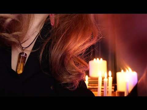 ASMR Face Brushing by Candlelight 🌟 Crackling Fire, Flame Gazing Meditation