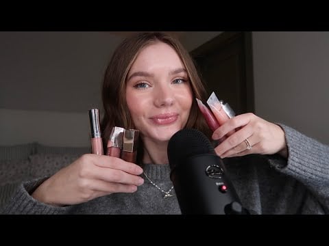 ASMR | lipgloss applications (mouth sounds)