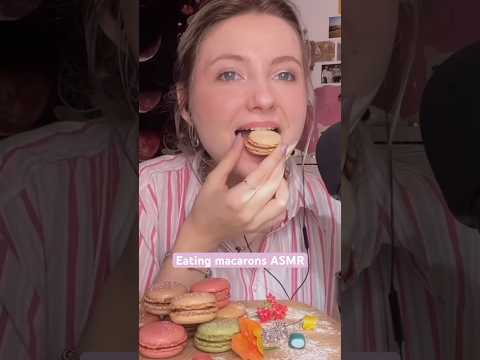 ASMR | eating colourful macarons!!!! with clicky whispers #asmr #mukbang #tingles #relaxing