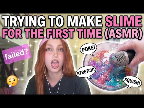 Trying to make slime for the first time (asmr) 🙃
