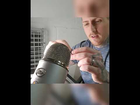 my husband tried asmr! he's soo good 😍 full video on my channel #asmr #familyasmr #randomtriggers