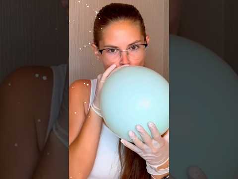Blowing Balloon W Latex Gloves #balloon #latex #youtubepartnerprogram #asmr