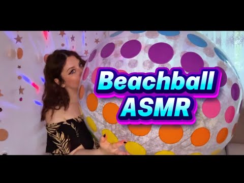 ASMR| Blowing up & Deflating A Giant Beachball On Yoga Ball