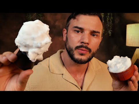 ASMR for your Imaginary Beard (Sleep Inducing Shave) Tingles Down Your Spine - Face Balm Massage