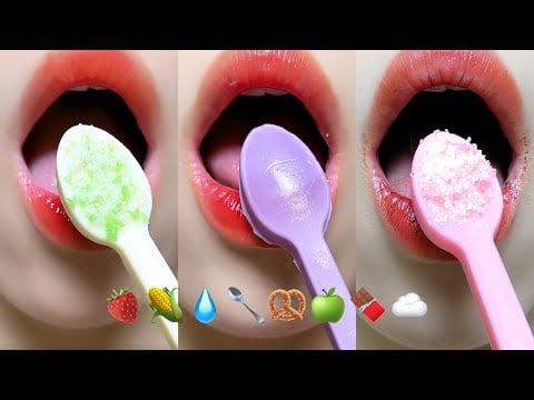 Compilation 5 Minutes Asmr Eating Gummy Ball Marshmallow Chocolate Emoji Food 🥄💧🌽
