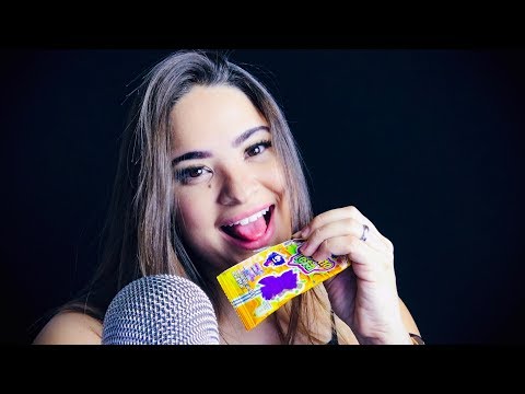 ASMR:LOLLIPOP PIRULITO 🍭 QUE ESTOURA NA BOCA (blue yeti)