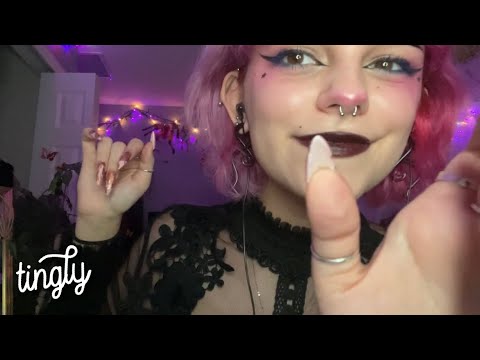 ASMR sound assortment, long fake nails, whisper rambles