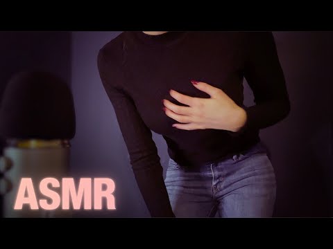 ASMR ✨ Fabric Scratching & Rubbing Sounds ✨ Levi jeans & Black Texture Jumper ⚡️ No talking!