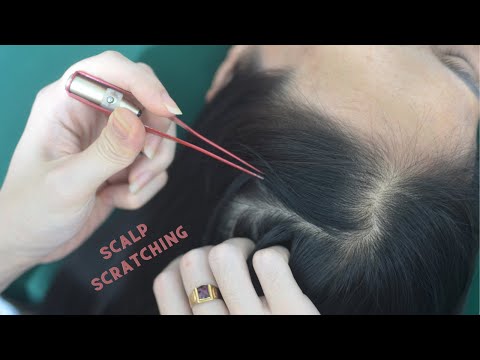ASMR Hair Parting, No Talking And Focus On Hair With Snoring, Breathing Sound For Relaxation