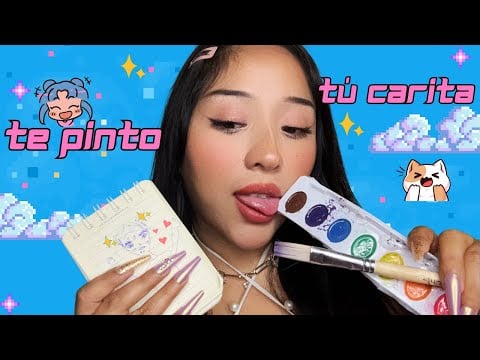 TÚ carita es mi Lienzo 🎨​ ASMR // sonidos de respiración, spit p4inting