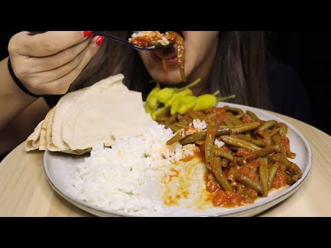 ASMR HARRICOTS STEW WITH RICE FLAT BREAD PEPERONI MUKBANG no talking CREMA ASMR #asmr #mukbang #food