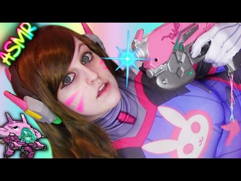 ASMR Overwatch 🐰  D.Va Cosplay ♡ Pro Gamer Girl, Video Games, Let's Play, Jumpsuit, Gloves ♡