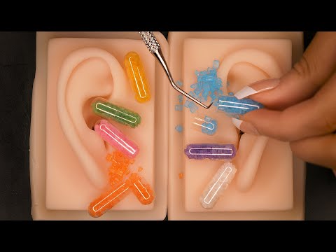 ASMR 睡眠誘導カプセル薬を耳に入れてみた / ガリガリ 耳かき 耳マッサージ - Putting capsule type sleep inducer [No Talking]