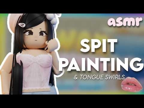 roblox asmr ★ lot of spit painting & tongue swirls for relax – 🩷