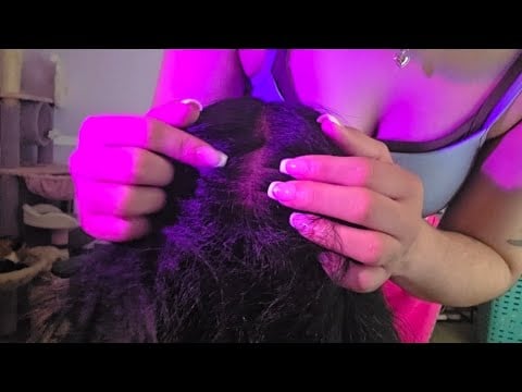 super tingly scalp check💆🏽‍♀️ scalp scratching, brushing, inspecting etc asmr