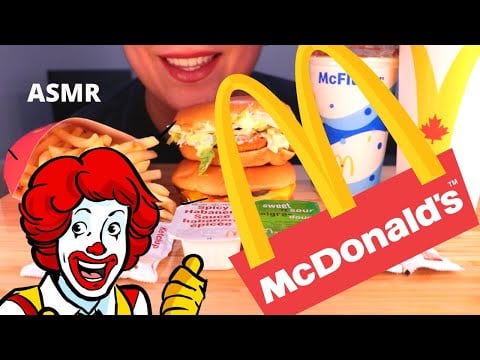 ASMR MCDONALDS MUKBANG 먹방 (NO TALKING) EATING SOUNDS | Mandy Foods ASMR