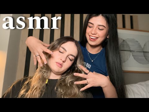 ASMR Me hacen PIOJITO, MASAJE, MIMOS y me DUERMO 🧘🏻‍♀️