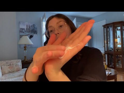 ASMR lotion smucking sounds