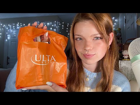 ASMR Ulta Makeup Haul 🎀 | Tapping, Whispers, Scratching, Unboxing + Rummaging 