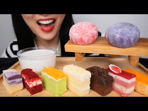 MOCHI + MINI CAKES (ASMR EATING SOUNDS) NO TALKING | SAS-ASMR