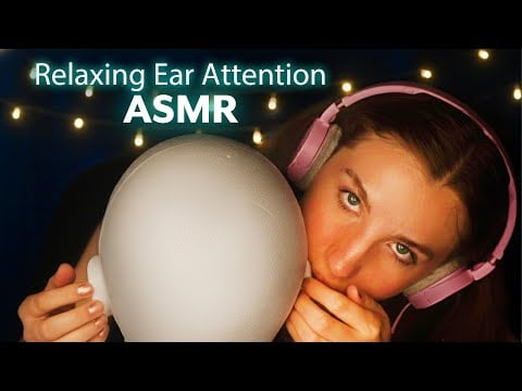 ASMR Relaxing Ear Attention 👂 Up Close, Gentle Triggers with a Dummy Head Mic for Deep Sleep