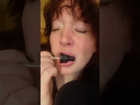 Glass droppel mouth sounds. Full video out! #asmr #relax #visualtingle #mouthsounds