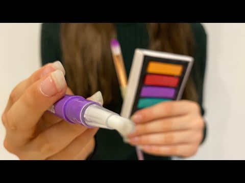 ASMR Face painting | painting your face | Actual camera touching | lo-fi | no talking
