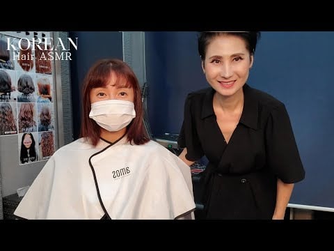 미용실 ASMR #톤다운 (적빛 #새치커버) 전체염색 #Toned-down (red #gatchcover) All dyed/a Korean beauty salon