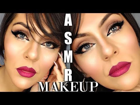 ASMR (Doing My Makeup) Whisper Chewing Gum