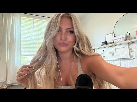 ASMR do my hair with me + whisper ramble (GRWM!) ✨ 