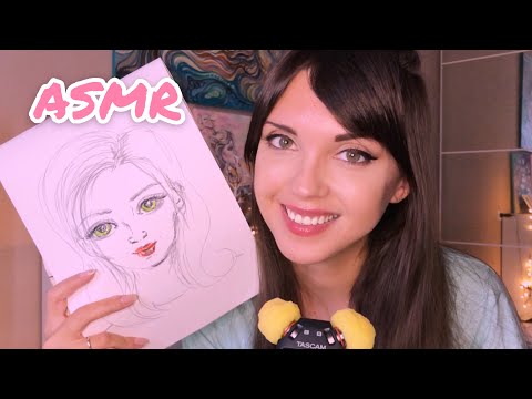 АСМР/ASMR Рисую твой портрет и жую жвачку