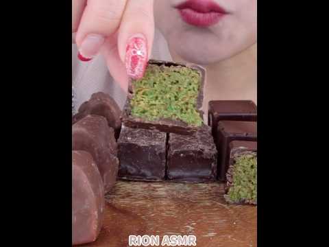 DUBAI CHOCOLATE EATING SOUNDS #asmr #mukbang #咀嚼音 #eatingsounds#satisfying#marshmallow