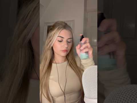ASMR with setting spray 💦 #asmr #liquidsounds #spraysounds #asmrsounds #whispering #shortsfeed